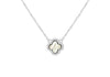 Sterling Silver Mother Of Pearl Clover Zirconia Pendant