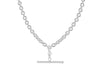Sterling Silver T-Bar Belcher Chain Albert Clasp Necklace