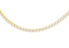 Yellow Gold Plated Sterling Silver Zirconia Tennis Necklace