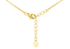 Yellow Gold Plated Sterling Silver Black Agate & Zirconia Clover Pendant