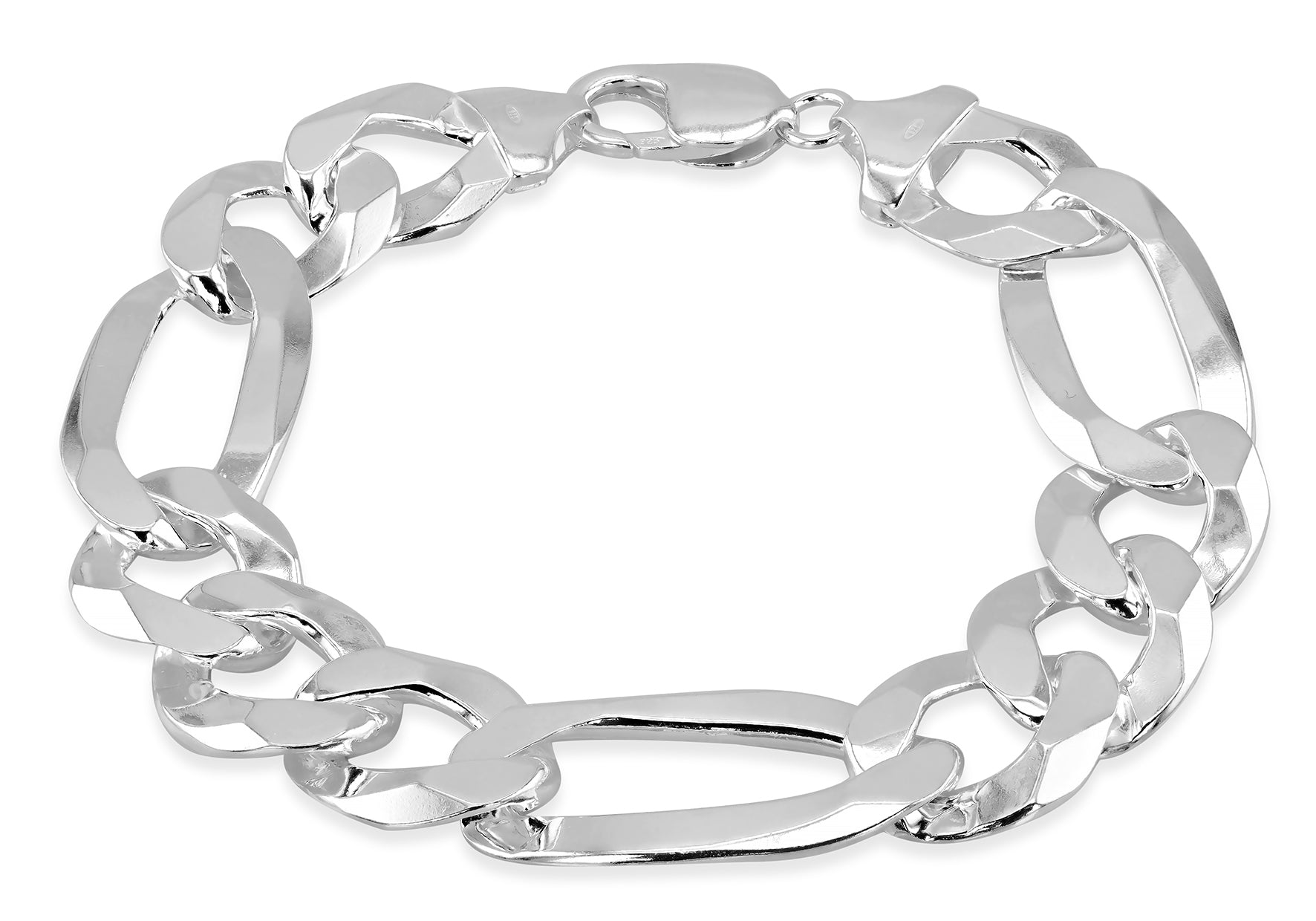 Sterling Silver 350 Chunky Figaro Links Bracelet