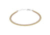 Sterling Silver Three-Tone Triple-Strand Adjustable Bracelet