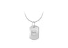 Sterling Silver 925 Double Dog Tag Pendant