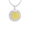 Sterling Silver Two-Tone 'Protect Us' St Christopher Pendant