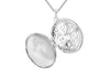 Sterling Silver Filigree Oval Locket Pendant