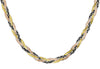 Sterling Silver 4-Tone Diamond Cut Herringbone Necklace