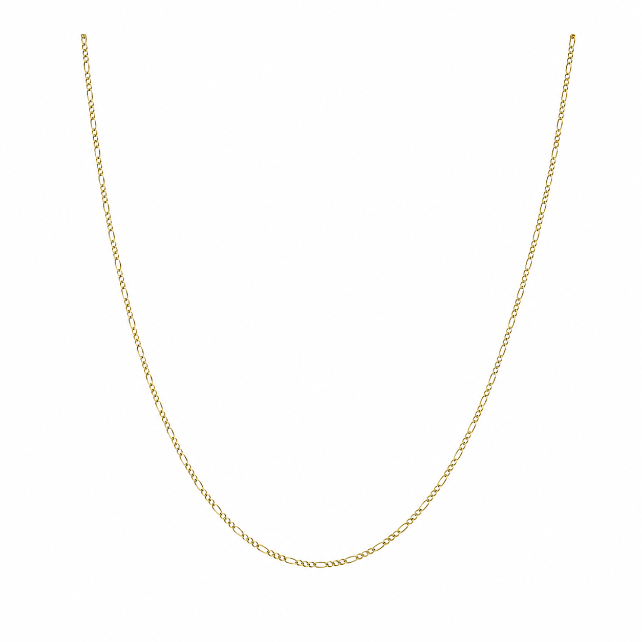 9ct Yellow Gold 50 Diamond Cut Figaro Chain