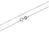 9ct White Gold 20 Twist Slim Curb Chain