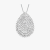 9ct White Gold 0.25ct Diamond Cluster Slider Pendant