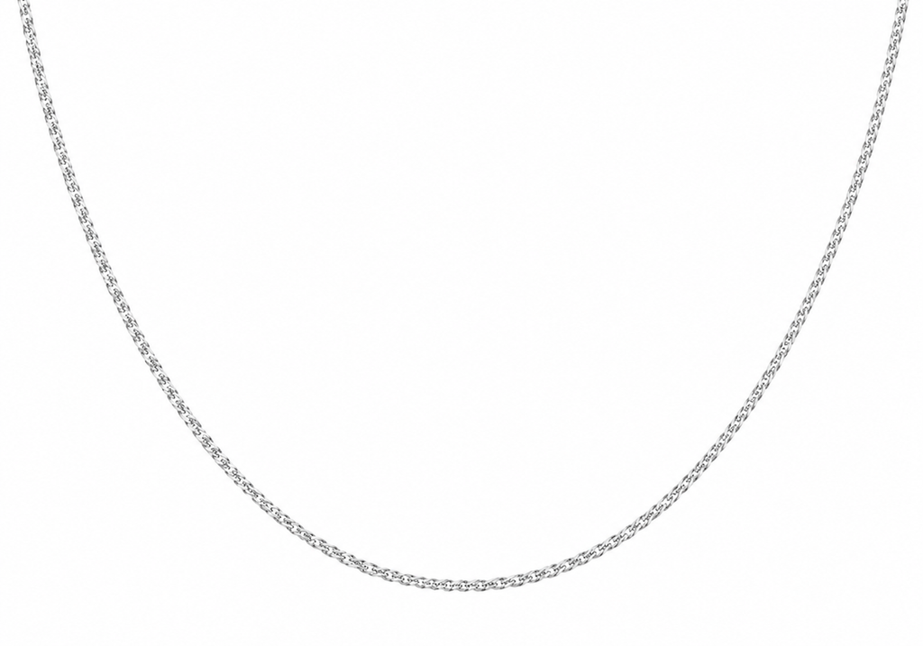 9ct White Gold 20 Twist Slim Curb Chain