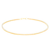 9ct Yellow Gold White Zirconia Tennis Bracelet