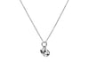 Heart & Flower Pendant Necklace  Hand-Set With A Diamond Accent