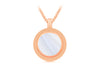 Stainless Steel Rose Coloured 25mm Polished Treasure Charm Locket on Box Chain