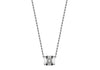 Hoxton London Men's Sterling Silver Bold Leather Inlay Barrel Adjustable Necklace