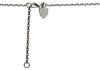 Hoxton London Men's Sterling Silver Pyramid Marasite Set Drop Adjustable Necklace
