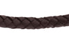 Hoxton London Men's Sterling Silver Twist Plaited Leather Silver Magnetic  Bracelet