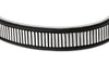 Hoxton London Men's Sterling Silver Bold Leather Ribbed uff Bangle