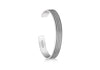 Hoxton London Men's Sterling Silver Striped uff Bangle