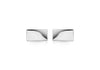 Hoxton London Men's Sterling Silver Rectangular Plain Cufflinks