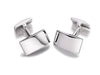 Hoxton London Men's Sterling Silver Rectangular Plain Domed Cufflinks
