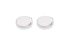Hoxton London Men's Sterling Silver Plain Oval Cufflinks
