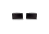 Hoxton London Men's Sterling Silver Ebony Wood Retangle Cufflinks