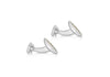 Hoxton London Men's Sterling Silver and Marasite Set Round Cufflinks