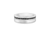 Hoxton London Men's Sterling Silver Black Sapphire Set Ring