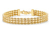 9ct Yellow Gold Hollow 3-Strand Rope Bracelet