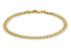 9ct Yellow Gold Hollow Curb Bracelet 18m/7"9