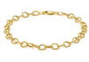 9ct Yellow Gold Textured Belcher Bracelet