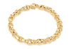 9ct Yellow Gold Thick Oval Belcher Bracelet 