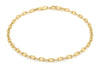 9ct Yellow Gold 65 Marine Style Bracelet 18m/7"9