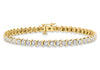 9ct Yellow Gold 0.20t Diamond S-Link Bracelet 18m/7"9