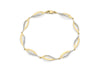 9ct Yellow Gold 0.21t Diamond Ellipse Link Bracelet 18m/7"9