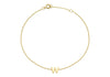 9ct Yellow Gold Initial Letter Bracelet