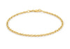 9ct Yellow Gold 40 Diamond Cut Prince of Wales Bracelet 18m/7"9