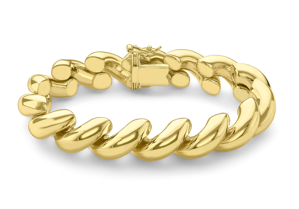 9ct Yellow Gold San Marco Bracelet 20m/8"9
