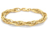 9ct Yellow Gold Twisted Oval Link Bracelet