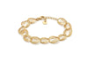 9ct Yellow Gold Diamond Cut Oval Link Bracelet 19m/7.5"-23m/9"9