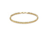 9ct Yellow Gold 3.3mm Square Byzantine Chain Bracelet 19m/7.5"9