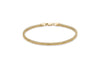 9ct Yellow Gold 2.8mm Square Spiga Chain Bracelet 19m/7.5"9