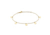 9ct Yellow Gold 5.9mm x 6mm 5-Heart Adjustable Bracelet 18m/7"-20m/8"9