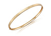 9ct Yellow Gold Diamond Cut Flat Tube Bangle