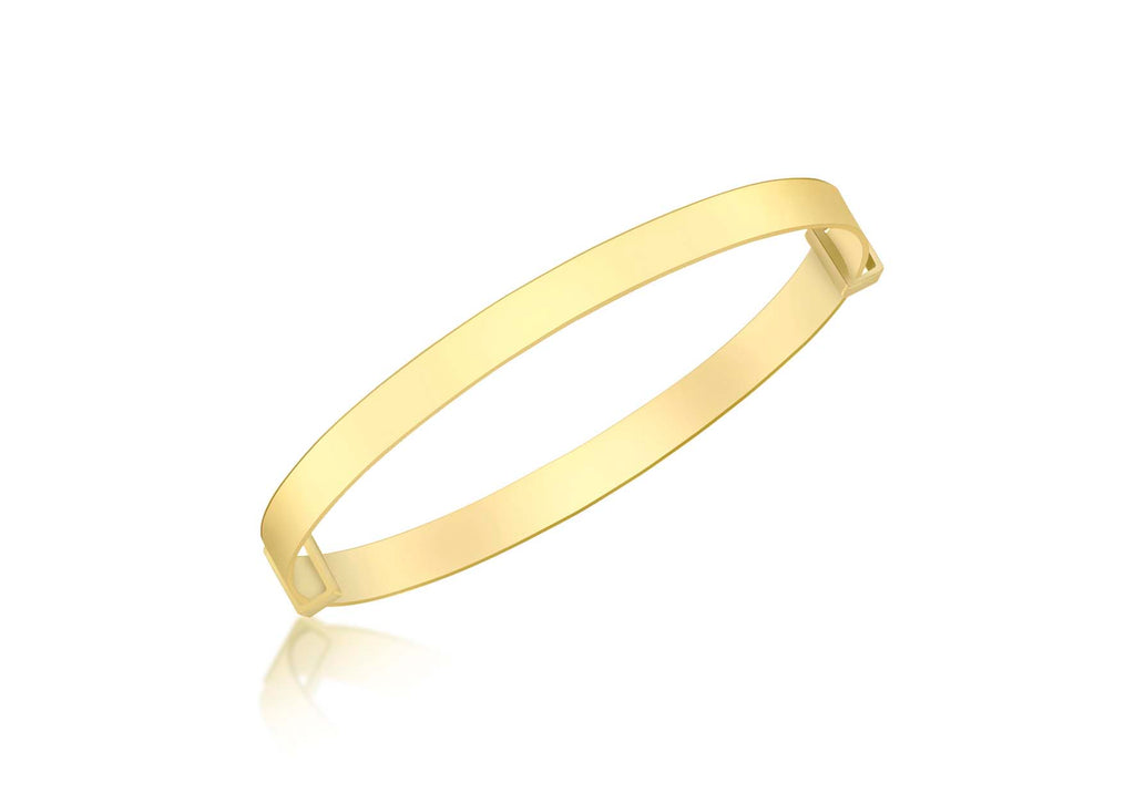9ct Yellow Gold Plain Expandable Baby Bangle