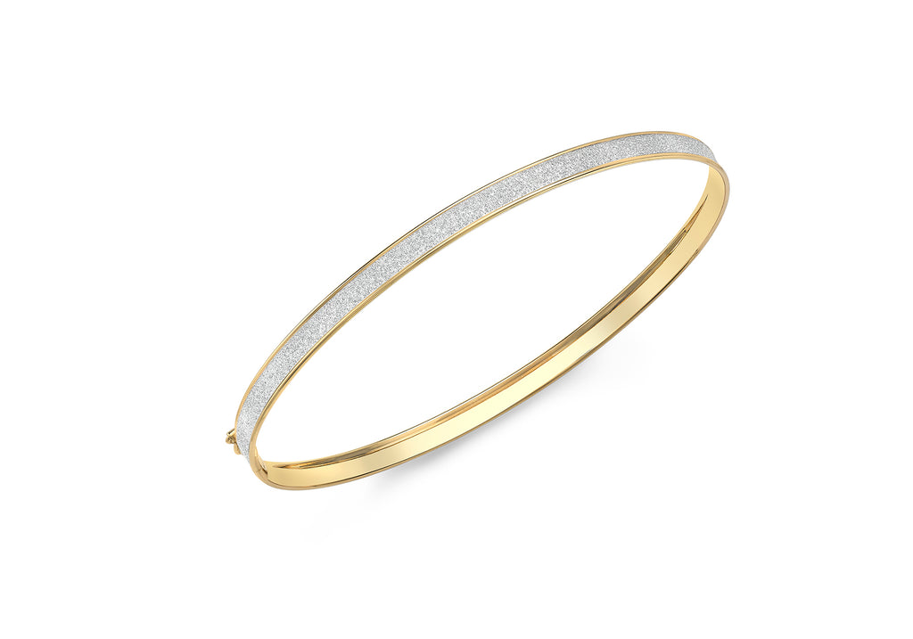9ct Yellow Gold 4mm Stardust Bangle