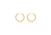 9ct Yellow Gold 25mm Tube Hoop Earrings