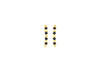 9ct Yellow Gold Black Zirconia Open Hoop Stud Earrings