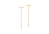9ct Yellow Gold Bar Chain Drop Earrings
