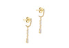 9ct Yellow Gold Marquise Zirconia Drop Earrings